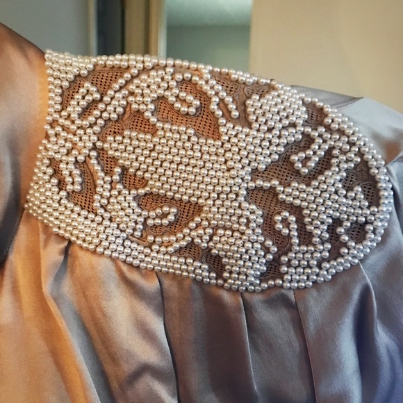 Silk Champagne Colored Blouse - Picture 3 of 4